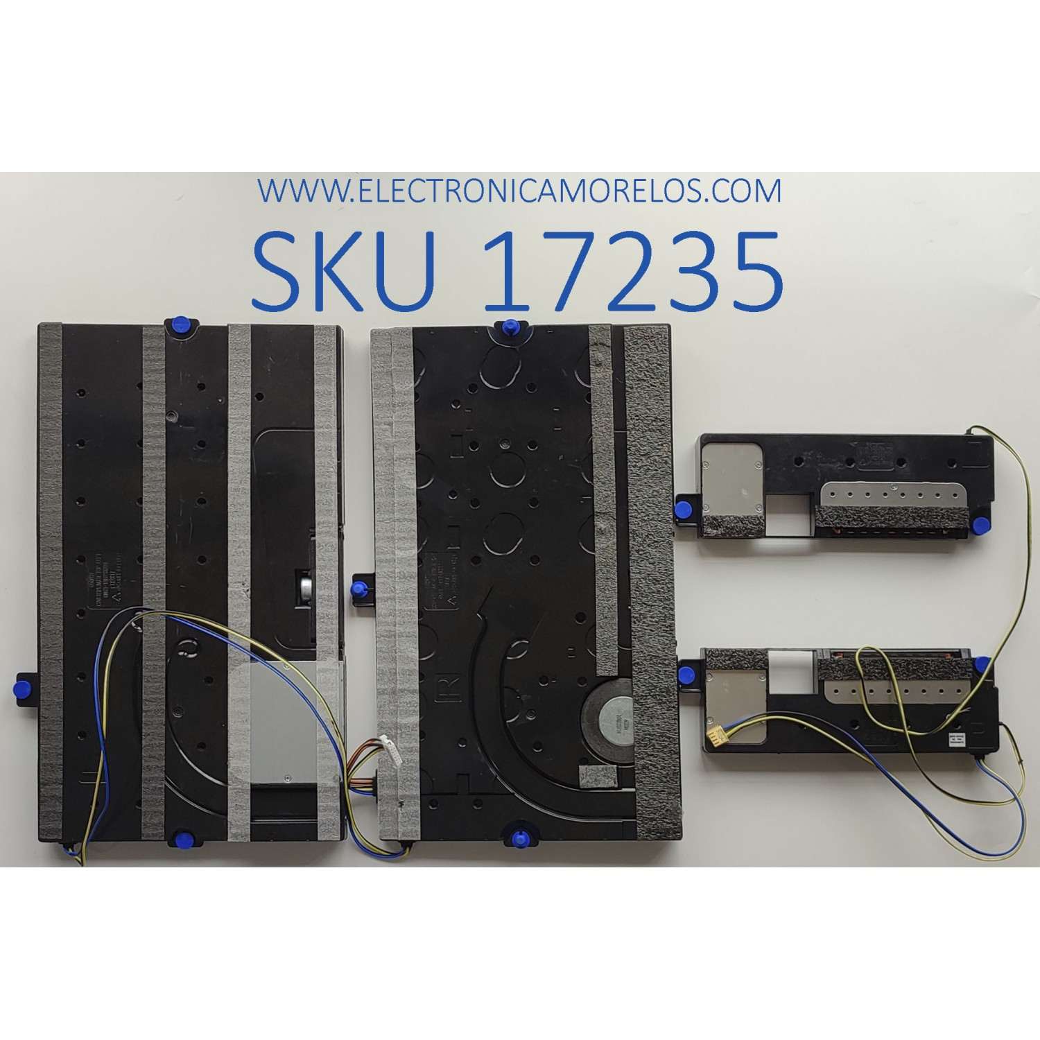 KIT DE BOCINAS PARA TV SAMSUNG / NUMERO DE PARTE BN96-50551A / 6Ω 10W / BN63-18625X001 / BN96-50552B / BN63-18629X001 / MODELO QN65Q80TAFXZA FB04	